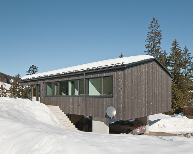 Haus Schuster, Riezlern, Kleinwalsertal, Pfanzelt Architekten, Alexander Pfanzelt, Christian Flatscher, Architekturfotografie, Fotografie, Architekturphotographie, Photographie, Architektur, Vorarlberg