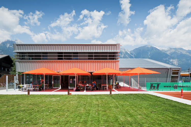 Tennisanlage Wiesengasse, Innsbruck, Beaufort Architekten, IIG, Sportunion Tirol, Turnerschaft Innsbruck, Christian Flatscher, Architekturfotografie, Fotografie, Architekturphotographie, Photographie, Architektur, Tirol